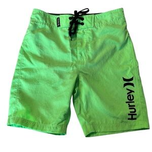 Hurley Boys Neon Green Swim Shorts